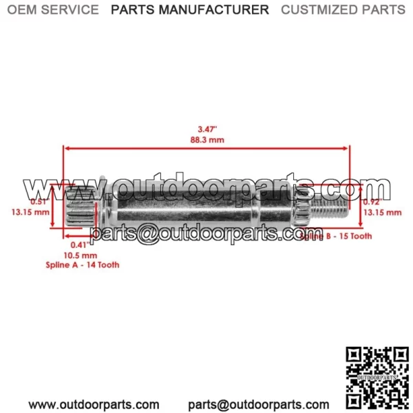 Transmission Drive Gear Shaft For Polaris Sportsman Touring 570 Premium 2021 (For: Polaris Sportsman 570) - Image 2