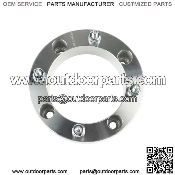 4X Wheel Spacers 4x156 2" 131mm 3/8"-24 For Polaris Sportsman Silver - Image 2