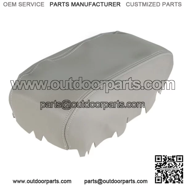 Gray Center Console Lid Armrest Cover Leather For 11-19 Dodge Durango