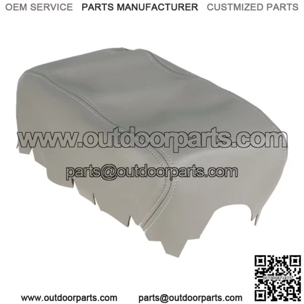Gray Center Console Lid Armrest Cover Leather For 11-19 Dodge Durango - Image 2