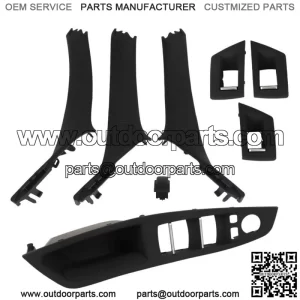 Inner Door Panel Handle Pull Trim Cover Set For 2010-2016 BMW 5 Series F10 F11