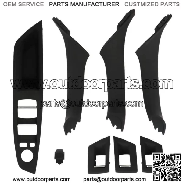 Inner Door Panel Handle Pull Trim Cover Set For 2010-2016 BMW 5 Series F10 F11 - Image 4