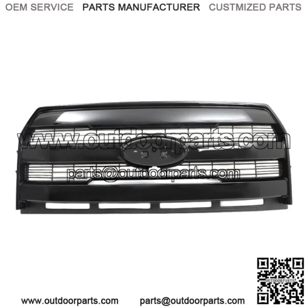 Front Grille Assembly Gloss Black For 2015-2017 Ford F150 W/Camera HL - Image 2