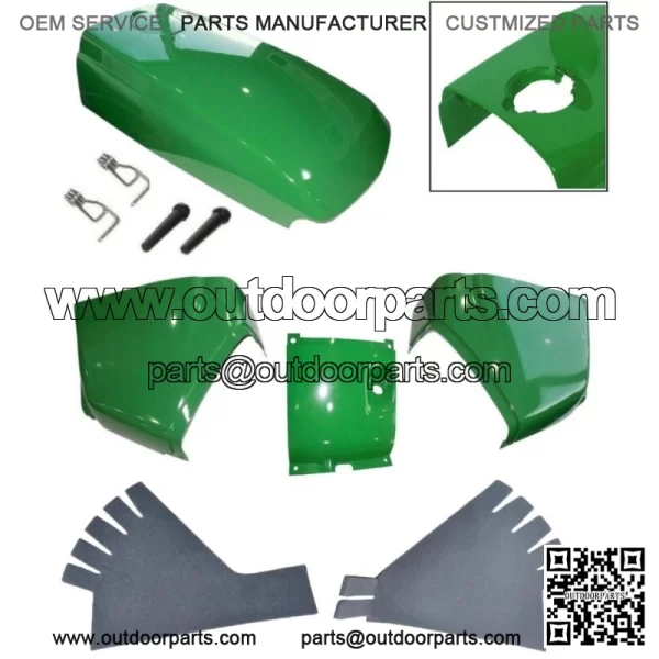 New Hood/Fuel Door Kit/Cowls/Cowl Cover/Absorber Fits John Deere 4510 4610 4710