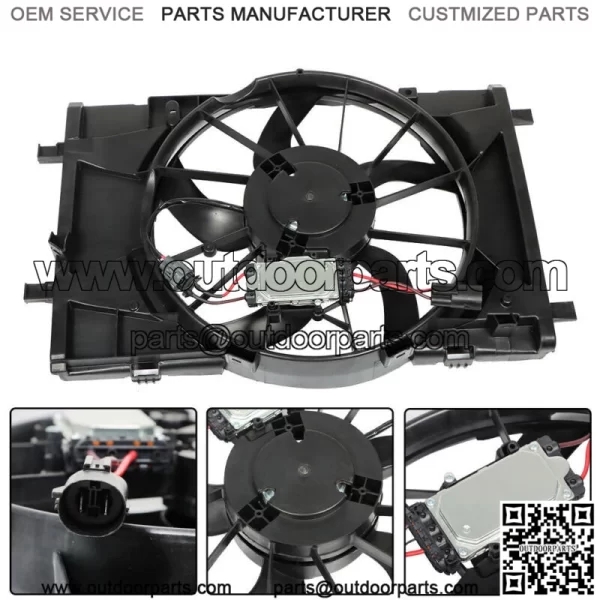 Radiator Cooling Fan Assembly FO3115183 For 2010-2012 Ford Fusion 2.5L 3.0L - Image 2