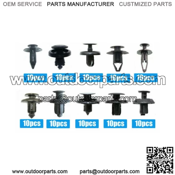 Set of 100 pcs Car Body/Bumper Push Pin Rivet Retainer Trim Moulding Clip Parts (For: More than one vehicle)