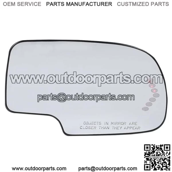 Fit For 03-07 ChevyGMC Cadillac Passenger Side Mirror Glass Heated w/Turn Signal (For: More than one vehicle)