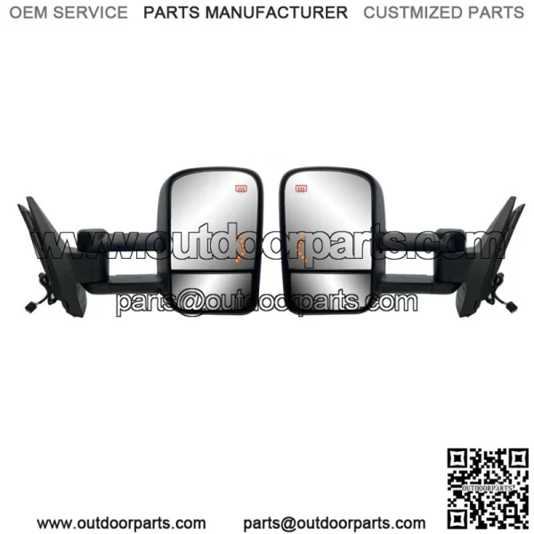 Pair Right+Left Side Towing Mirror for 2007 to 2013 Chevy Silverado and Sierra (For: More than one vehicle)