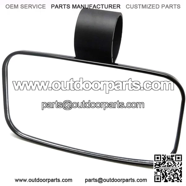 UTV/ATV Rear View Mirror, Car Interior Panoramic Wide Field Mirror, 360 Degree Adjustable Angle, Anti Glare Clear Convex Mirror with Roll Cage Bar Mount, Universal for All Terrain Vehicle - Image 2