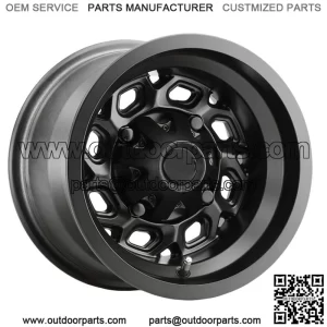 UTV 361 Spyder 12×7 4×156 Matte Black Wheels Rims 12″ Inch (For: Polaris)