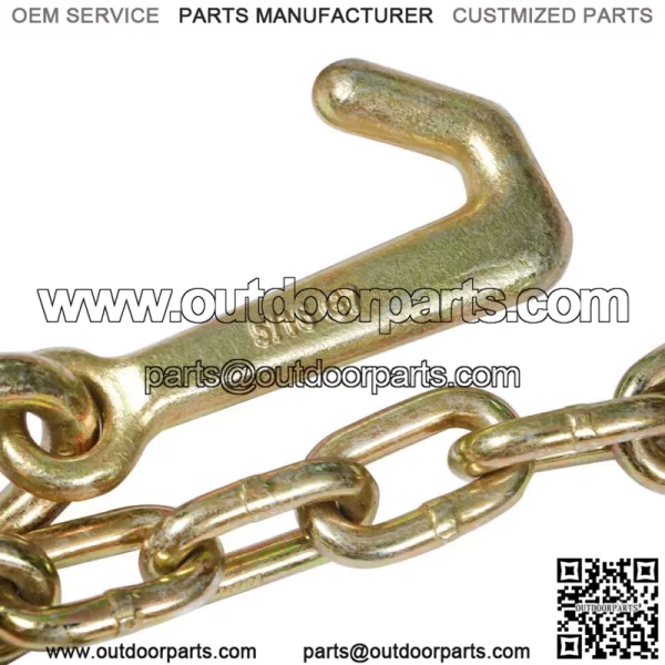 5/16" G70 V-Chain Bridle w/15" Large J Hooks,T- Hook&J-Hook w/ Grab Hooks 3' New - Image 3