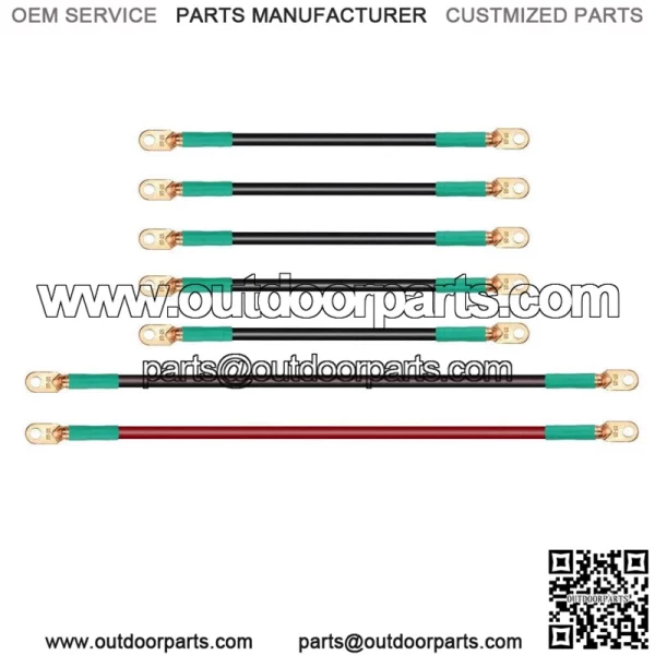 Golf Cart Battery Cables for 1994-up EZGO TXT 36V 48V, 14" Long-5pc, 25" Long-2