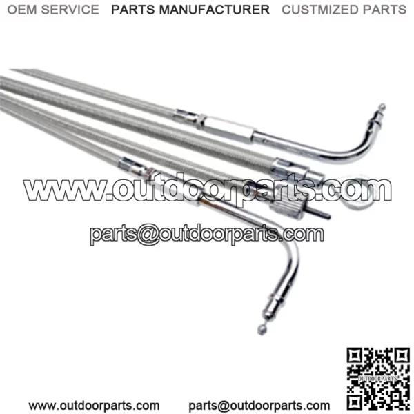 Fits 2005 Honda VTX1300R Armor Coat Stainless Steel Pull Throttle Cable 62-0421 (For: Honda)