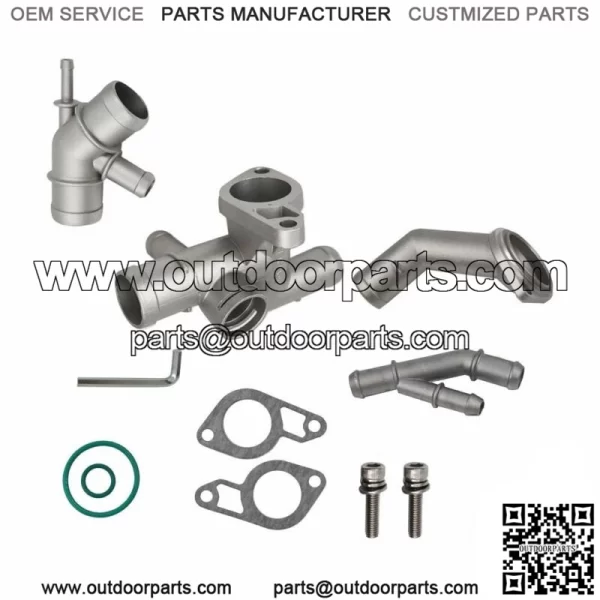 Cast Aluminum Coolant Flange Upgrade Kit For VW MK4 Golf Jetta GLI GTI TT 1.8T