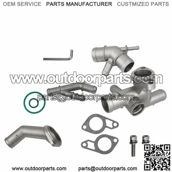 Cast Aluminum Coolant Flange Upgrade Kit For VW MK4 Golf Jetta GLI GTI TT 1.8T - Image 2