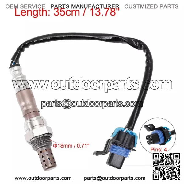 Oxygen sensor (rear)  25312207   45CM for Buick 04GL8 3.0L - Image 2