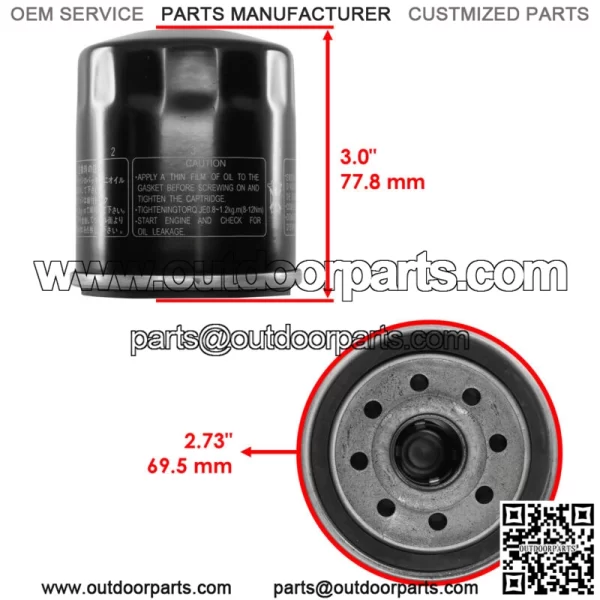 3 Pack Oil Filter for Yamaha YFM660 Grizzly YXR660 Rhino YFM450 Kodiak YYFM450Fx (For: 2006 Yamaha Rhino 660) - Image 2