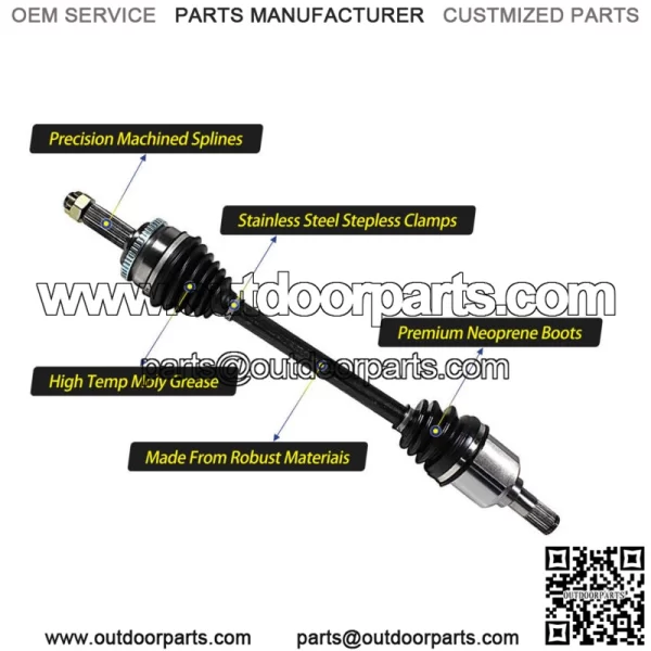 Front Pair CV Axle Joint Shaft Assembly for Toyota Camry 2.5L Auto Trans 2010-11 (For: Toyota) - Image 2