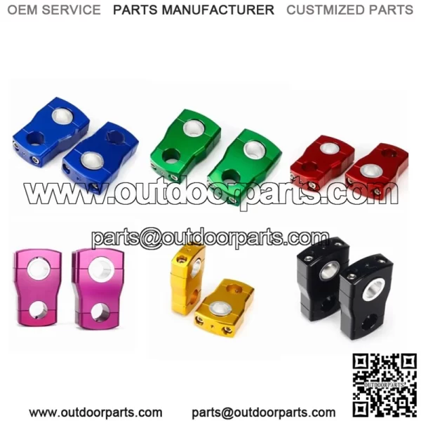 Pivoting Handlebar Risers 2 Inch Rise 7/8" 1 1/8" Bar For Polaris RZR Arctic Cat (Fits: Yamaha) - Image 2