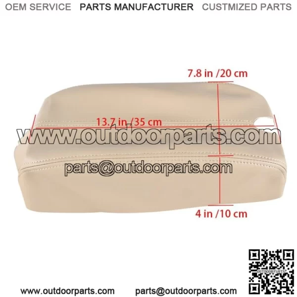 For Honda Accord 08-12 Beige Center Console Armrest Cover Leather Synthetic - Image 4