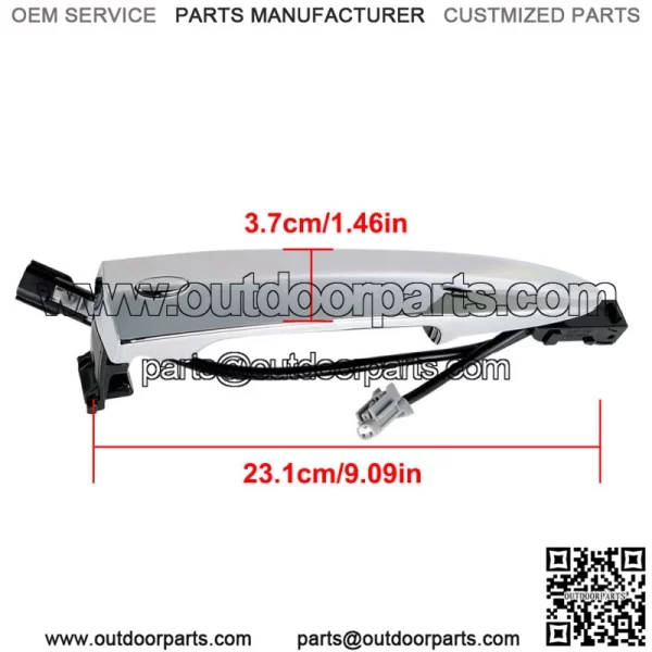 Left Side Exterior Door Handle Suit For Nissan Sentra 13-16 Maxima 09-14 Silver - Image 3