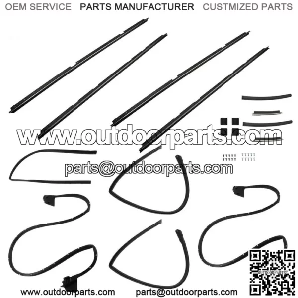 For 1978-1987 GMC Caballero Chevrolet El Camino Weatherstripping Seals Kit 17PCS
