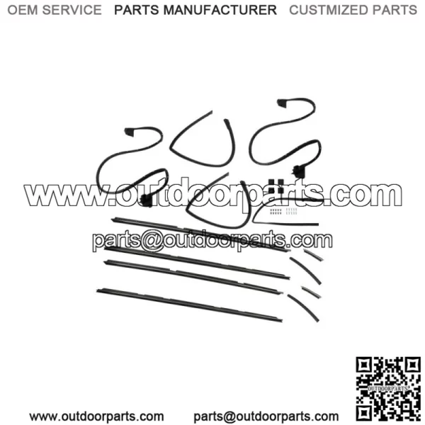 For 1978-1987 GMC Caballero Chevrolet El Camino Weatherstripping Seals Kit 17PCS - Image 2
