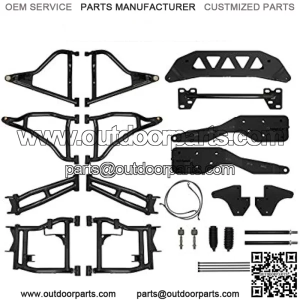 Heavy Duty Polaris RZR 900 to 900 S Suspension Conversion Kit (2015-2016) - Red - 1.5" Offset - Includes Rhino Axles, A Arms, Tie Rods, More!