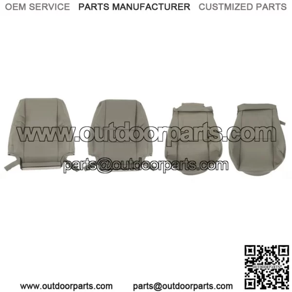 For 2000-2007 Toyota Sequoia Seat Cover Driver & Passenger Bottom & Top Gray