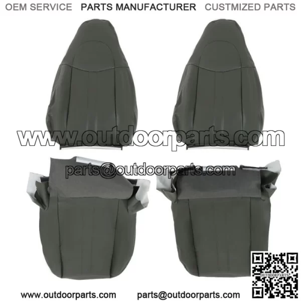 For 2003-2013 2014 Chevy Express 1500 2500 Van Seat Cover Both Side Dark Gray - Image 4
