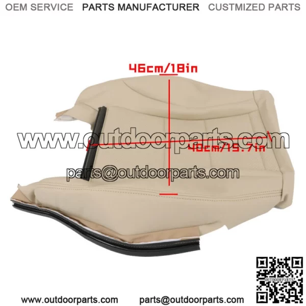 Front Driver Bottom Seat Cover For 2015 2016-2021 Mercedes Benz C300 Tan Leather - Image 4