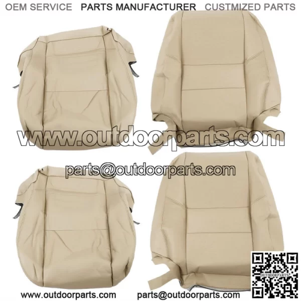 Seat Cover Driver & Passenger Bottom & Top Tan For 2000-2007 Toyota Sequoia - Image 4