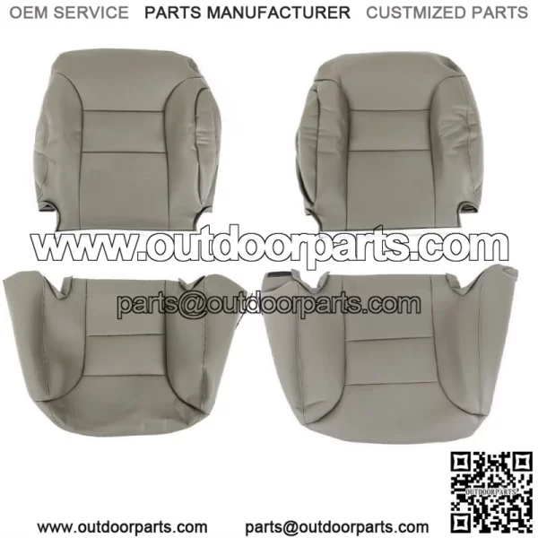 Seat Cover For 1995-1999 Chevy C1500 K1500 Driver Passenger Bottom&Back Gray