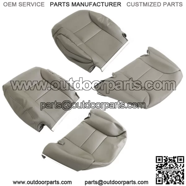 Seat Cover For 1995-1999 Chevy C1500 K1500 Driver Passenger Bottom&Back Gray - Image 3