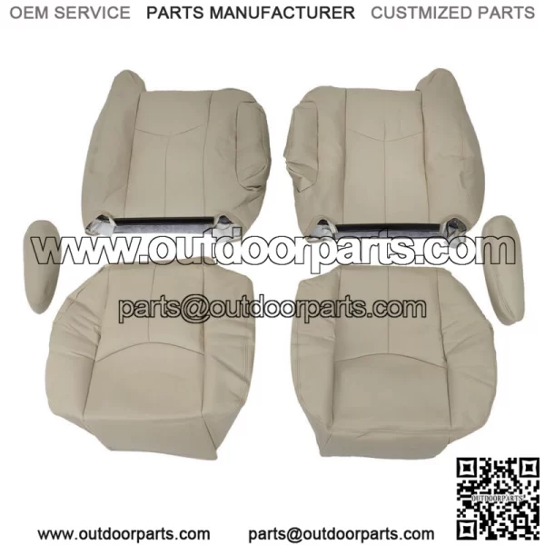 Seat Cover Light Tan For 2003-2005 2006 Chevy Tahoe GMC Yukon Driver&Passenger