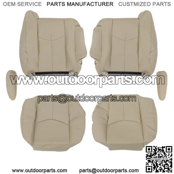 Seat Cover Light Tan For 2003-2005 2006 Chevy Tahoe GMC Yukon Driver&Passenger - Image 3