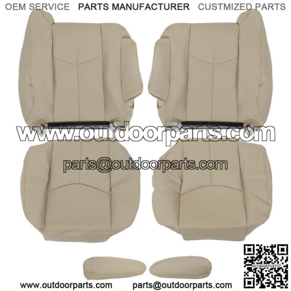 Seat Cover Light Tan For 2003-2005 2006 Chevy Tahoe GMC Yukon Driver&Passenger - Image 4