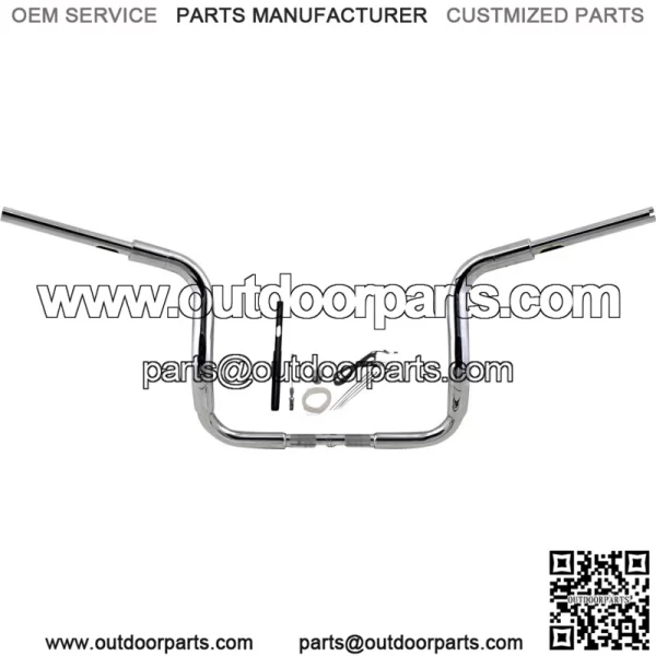 Chrome 12" Round Top Handlebar Kit 2021-2022 Harley Touring FLH CVO