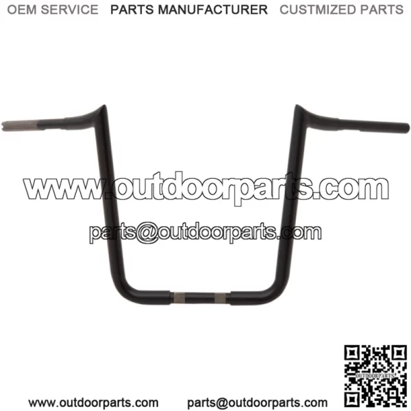 Flat Black 18" Prime Ape Handlebars for 1984-2020 Harley Softail FXS