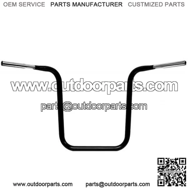Black 14" Hefty Prime Ape Hanger Handlebars 2015-2020 Harley Touring