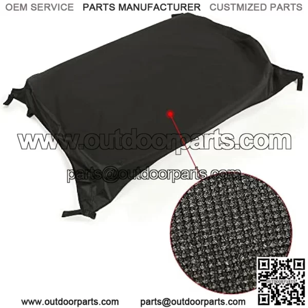 Black Soft Roof Compatible with John Deere HPX & XUV Gator with OPS (Rollbar) System roof panel Replacement for LP93127 - Image 5