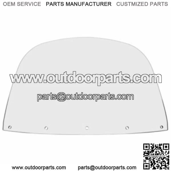 Memphis Shades 12 Clear Standard Replacement Windshield Harley Touring 86-95 FLH (For: Harley-Davidson)