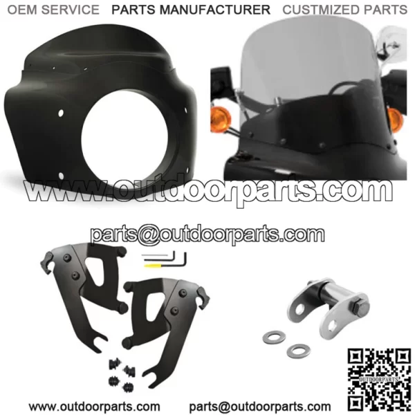 Memphis Shades Road Warrior Fairing Black Smoke 13 Windshield Kit Harley M8 FLSL (For: Harley-Davidson)