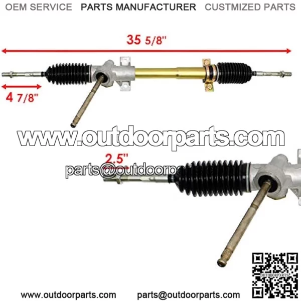 Rack And Pinion with Tie Rod Ends Compatible with John Deere Gator 2X4 4X6 / E-Gator - Image 2