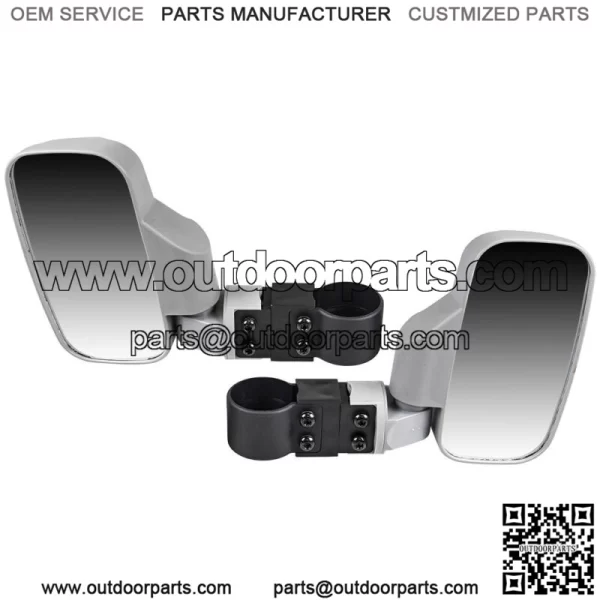 Side View Mirror Set for Yamaha Wolverine Rhino Viking IV 450 660 700 Grey (For: John Deere Gator HPX HPX815E)