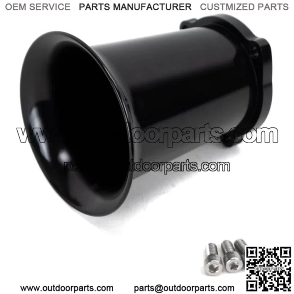 Black Billet Velocity Stack 4?? CV Keihin Carb Carburetor EFI Air Intake Harley (For: Harley-Davidson)