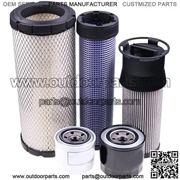 Filter Kit LVA21202 LVA14895 Compatible with JD Compact Tractor 3120 3320 3520 3720 4105 - Image 2