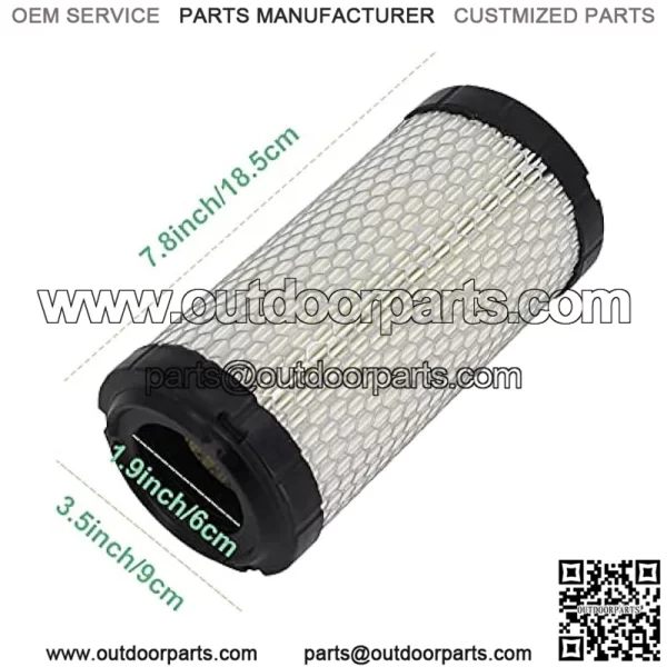 M113621 Air Filter Compatible with Baldwin RS3715 Fleetguard AF25550 John Deere M113621 NAPA6449 (Pack of 2) - Image 2
