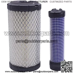 Inner & Outer Air Filters Set M113621 M123378,Air Filter Element Compatible with 1023E 1026R 1200 1720 1725 2030A 2210 2500,Replaces Kawasaki 11013-7029 11013-7048