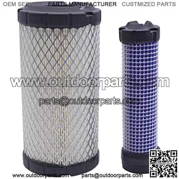 Inner & Outer Air Filters Set M113621 M123378,Air Filter Element Compatible with 1023E 1026R 1200 1720 1725 2030A 2210 2500,Replaces Kawasaki 11013-7029 11013-7048